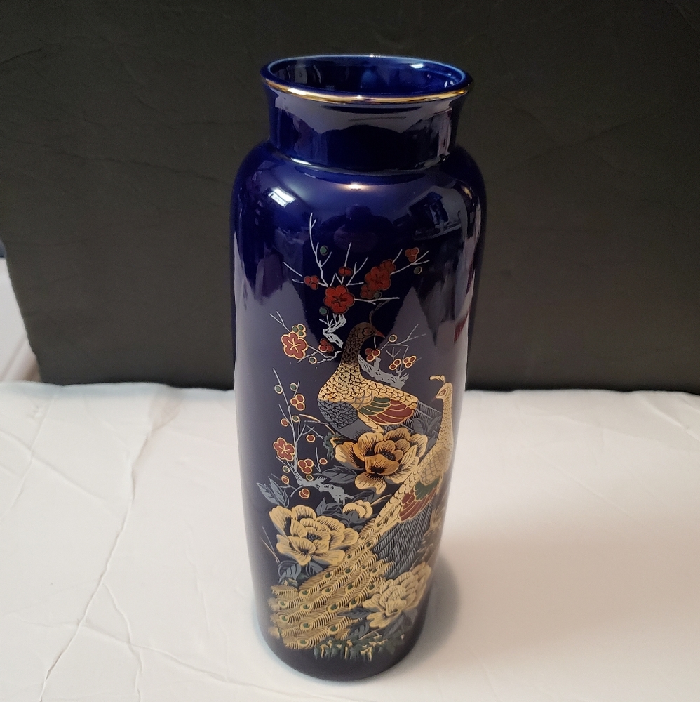 Antique Colbalt Blue Japanese Vase Interpur
